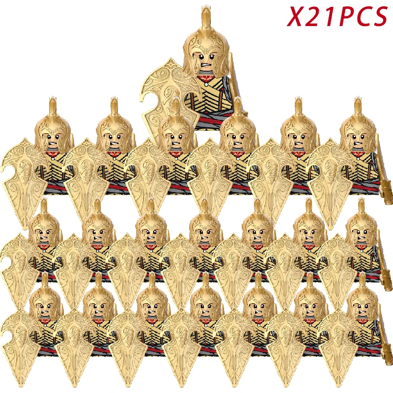Medieval Fantasy Dwarf Warrior Leader Building Blocks Set
