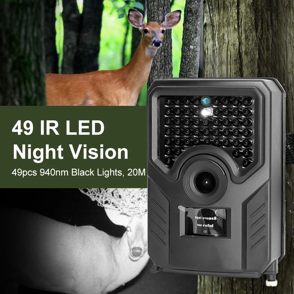 

Fotopast Camera Photo Trap Outdoor Waterproof Hunting Camera 1080p 940NM Night Vision Wildkamera Fototrappola