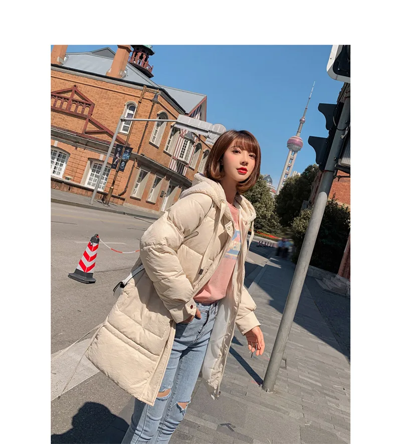 Down Jacket Cotton-padded Clothes Women's New Style Korean-style Faux Lambswool Loose-Fit Cotton-padded Clothes Students Mi