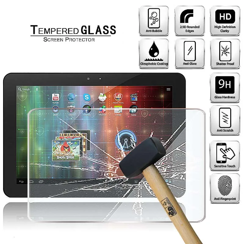 

Tempered Glass Screen Protector Cover for Prestigio MultiPad 10.1 Ultimate Full Screen Coverage Explosion-Proof Screen