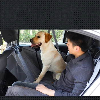 

Dog Cat Car Rear Back Seat Cover Pet Carrier View Mesh Hammock Cushion Waterproof Cover Mat With Safety Belt Zipper And Pockets