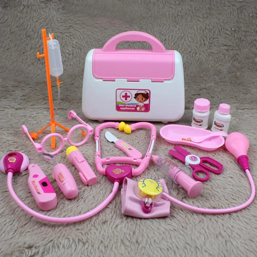 

15Pcs Pretend Play Emulational Toy Kit Doctor Echometer Set with Sound Light Education Toy for Children Developing Interest Gift