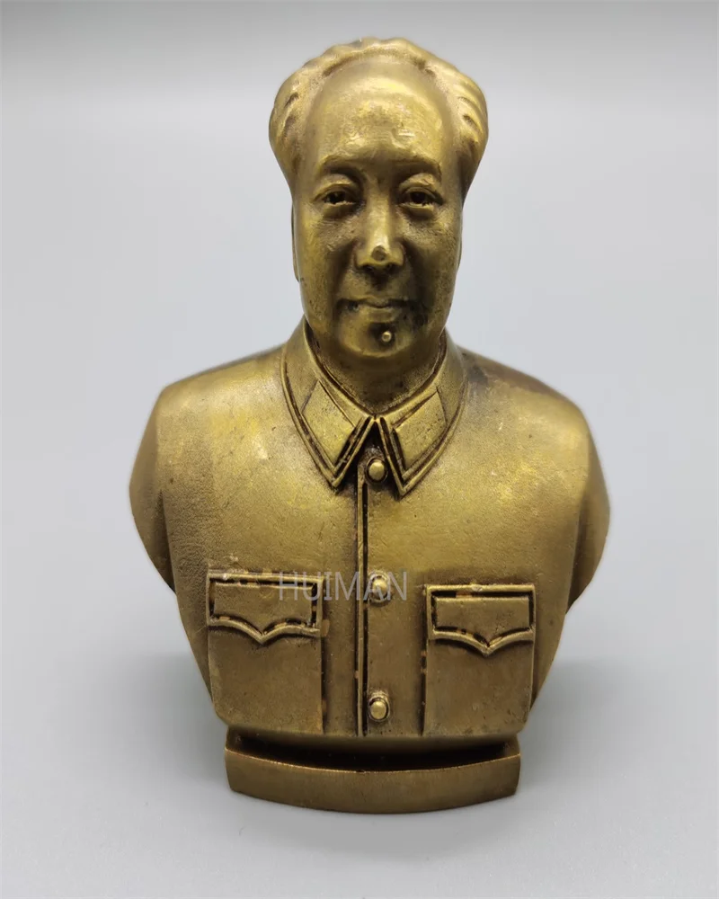 China Brass Statue Chairman Mao Metal Crafts Home DecorationStatues