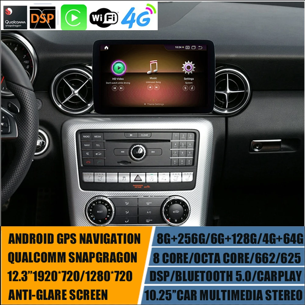 

Android 11 Car GPS Player For Mercedes Benz SLK SLC SL Class R172 R231 2011-2018 NTG4.5/5.0 DSP Carplay BT 8Core Snapdragon 662
