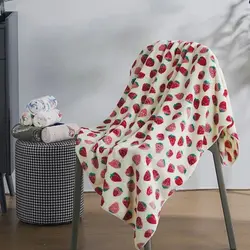Beach Towel Strawberry Bath Towel Korean Version Absorbent Outdoor Water Sports Swimming Towel Large Quick-drying Sports Towel