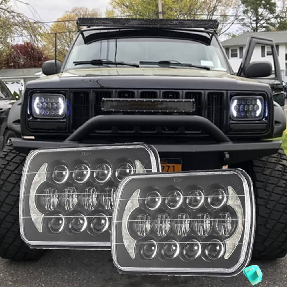 2 шт. светодиодные фары 7x6 дюймов 105 Вт DRL 5X7 | Автомобили и мотоциклы