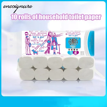 

Toilet Roll Original Wood Pulp Household Roll Paper Toilet Paper 10 Rolls Mentioned Carta Igienica Inodoro туалетная бумага