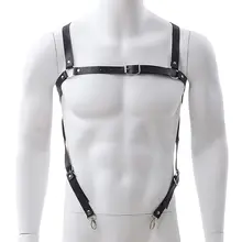Ремни подтяжки из искусственной кожи Регулируемый ремень для мужчин PU танцевальная одежда для тела Связывание вечерние костюм одежда аксессуары белый/черный