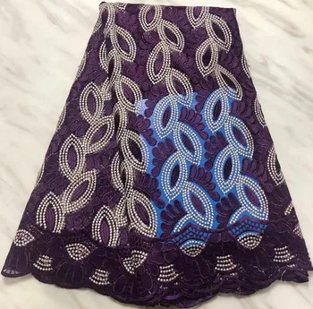 

african lace fabric high quality african french lace fabric 5yards nigerian lace fabrics tulle lace fabric for dress PL-E129