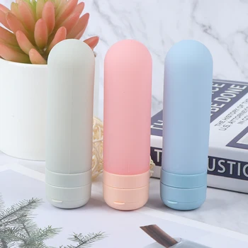 

50ML Silicone Refillable Bottles Portable Travel Cosmetic Shampoo Shower Gel Kit