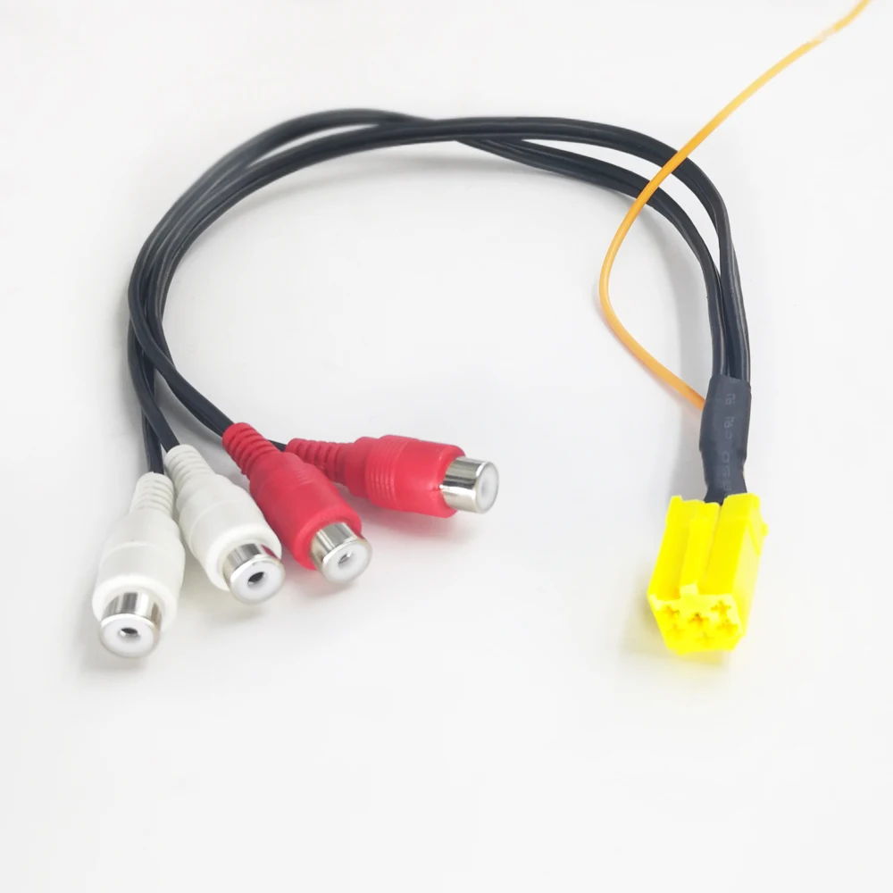 Biurlink MINI ISO 6Pin Out 4 chinch кабель RCA 4RCA линия для Peugeot Volkswagen Skoda Ford в VDO Becker | Автомобили и