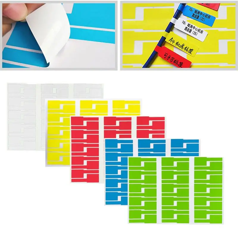 

OOTDTY 30Pc Cable Labels Sticker Waterproof Identification Tags Work with Laser Printer A5YD