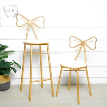 Железный барный стул гостиная с креативным бантиком стул табурет для ресторана бар с высокой ножкой
