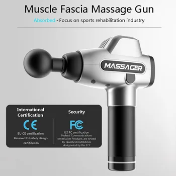 

Massage Gun Handheld Vibration Deep Tissue Massager Full Body Muscle Massage with 20 Adjustable Speed 4 Massage Head