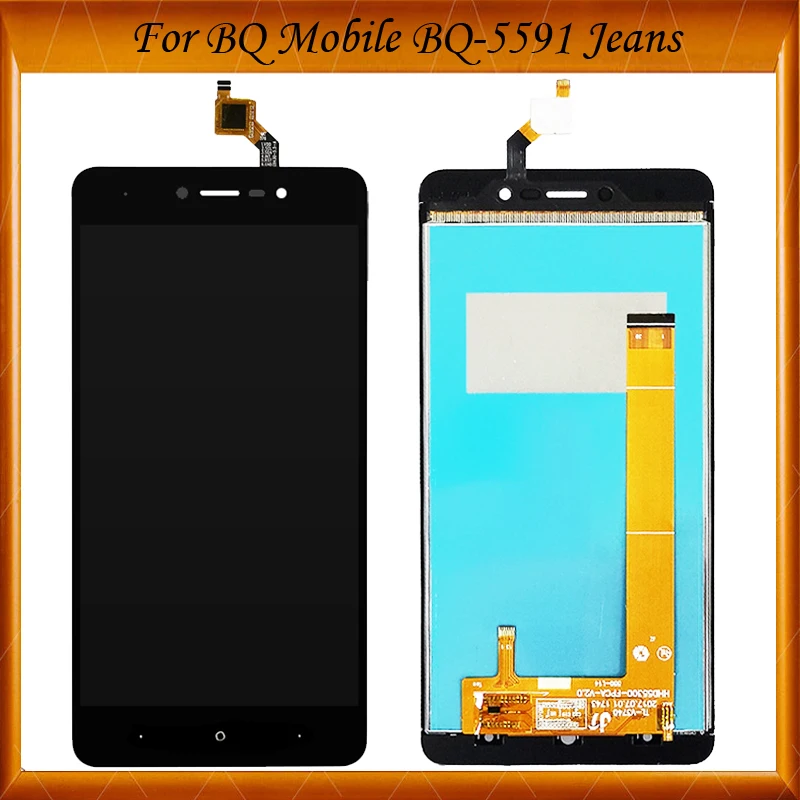 Tested For BQ BQ-5591 5591 BQS BQS5591 Jeans LCD Display +Touch Screen digitized panel glass assembly Replacement BQ5591 | Мобильные