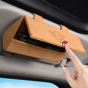 

For Mini Cooper S JCW One R55 R56 F54 F55 F56 Car Sunshade Glasses Case Storage Box Sun Visor Clip Clamp Card Holder Accessories