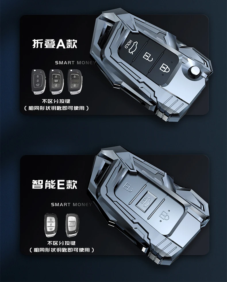 Custodia protettiva per custodia chiave in lega di zinco per Hyundai i30 Ix35 Encino Azera Accent TM palizzata accessori Auto Santa Fe - H315e2d1d705443c7ae7bf4db71d76f64h