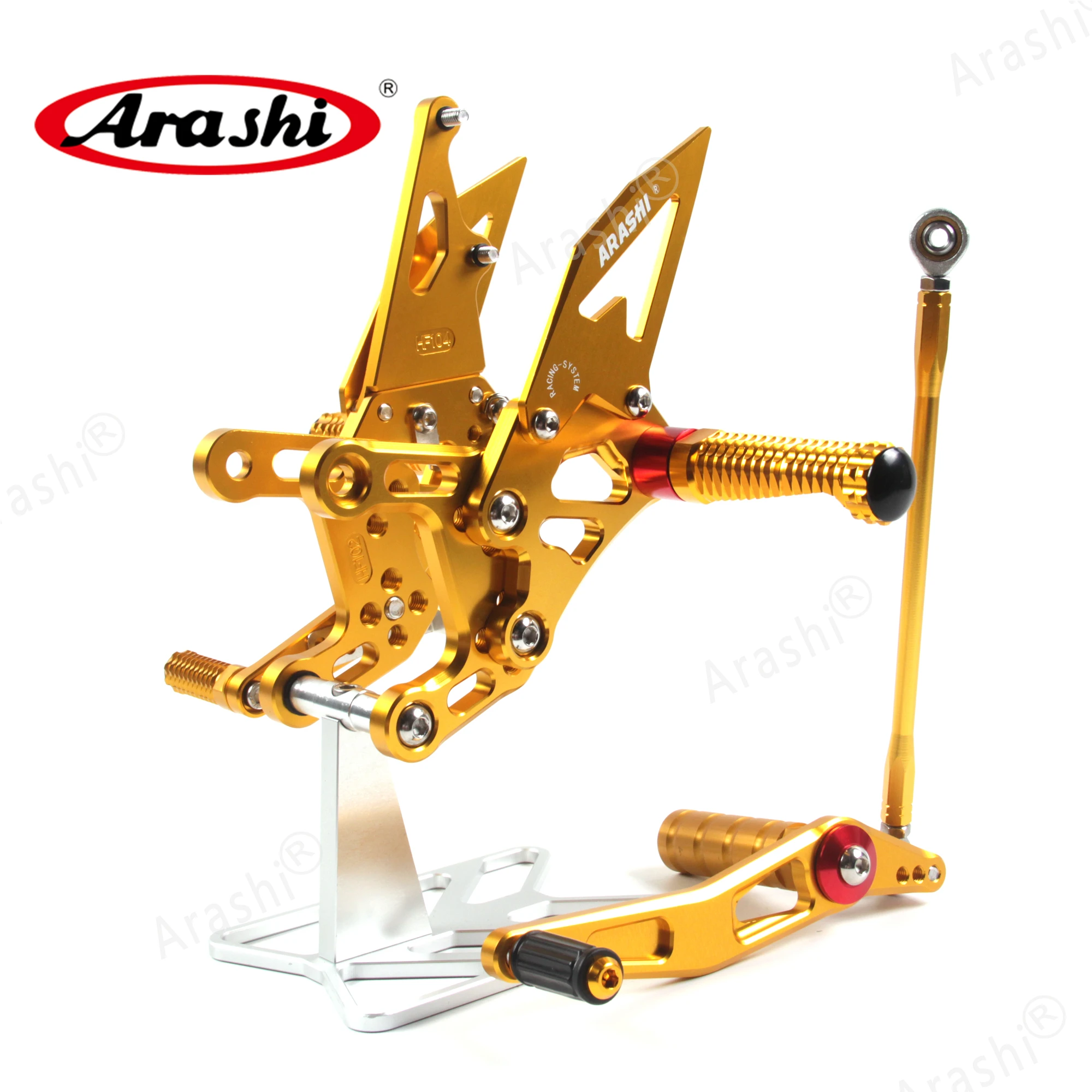 Arashi CNC Регулируемые подножки для YAMAHA YZF R1 2009 2010 2011 2012 YZF-R1 подножки Rider Rearset подставка для ног