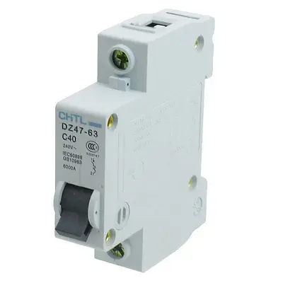 

40A Rated Current AC 240V 1P MCB Miniature Circuit Breaker