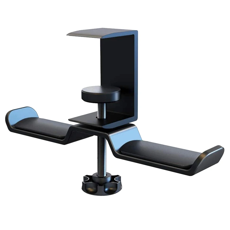 Double Rotating Headphone Holder Desktop Clip on Headphone Holder Compatible with Universal Headphones