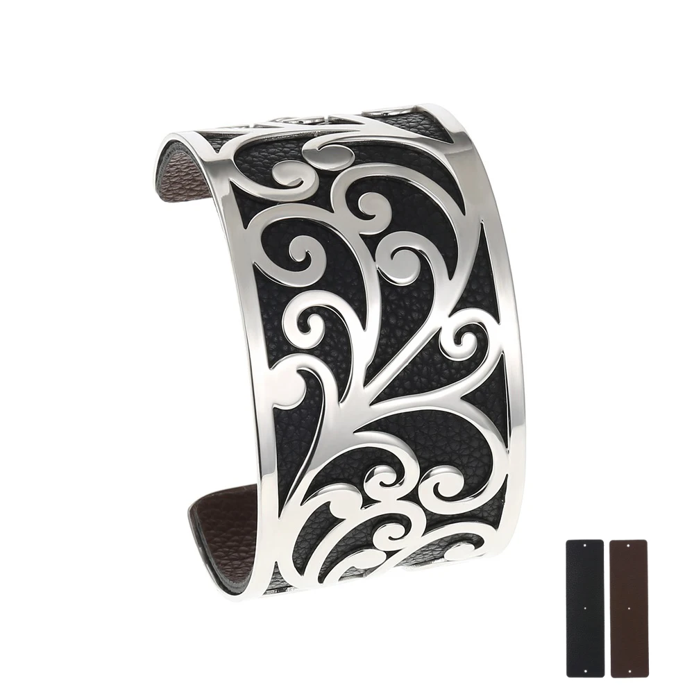 Legenstar, браслеты из нержавеющей стали, браслеты для женщин, ювелирные изделия, сменный Браслет-манжета, Manchette Femme, большой Argent - Окраска металла: silver BC0064710