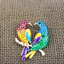 Стиль Европа и Америка популярный орнамент Kingfisher Мода ручной работы эмаль, капля глазурь брошь одежда корсаж