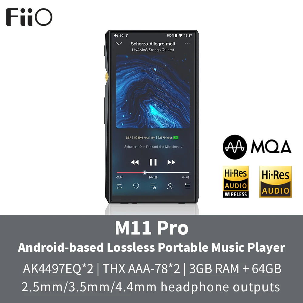 FiiO FiiO M11 Pro Android Hi-Res Audioplayer 64GB 2xAK4497EQ Thx 