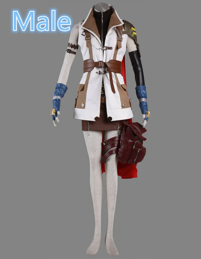 Ролевая игра Final Fantasy XIII Lightning cosplay LeiGuang Thunderbolt костюм платье манга Боевая Экипировка Новая - Цвет: Male