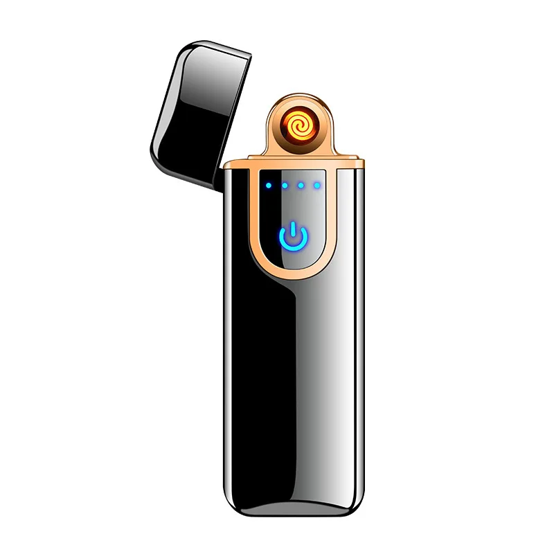 Электрическая зажигалка с гнездом USB Плазменные металлические зажигалки для сигарет зарядка Сенсорное зондирование курительная аксессуары электронная сигара Зажигалка без газа