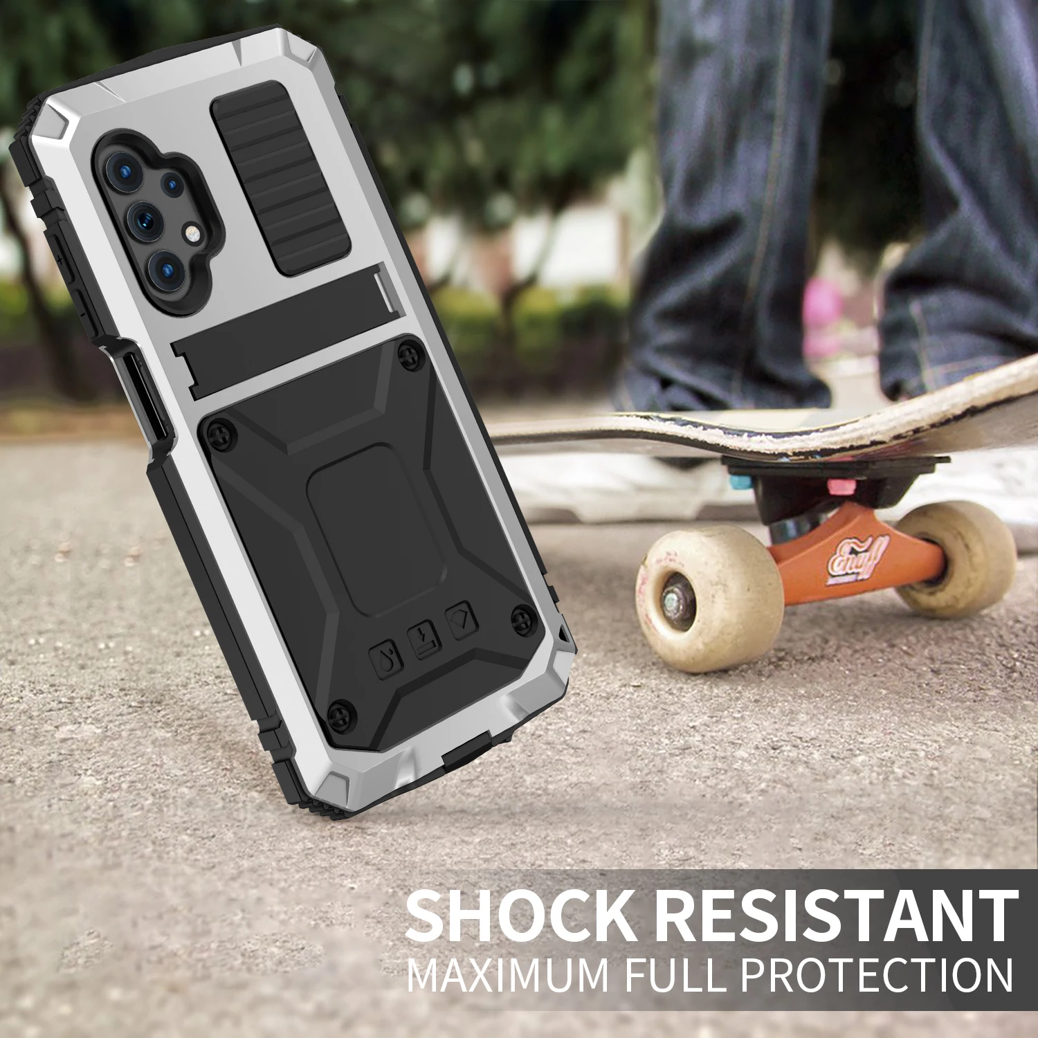 For Samsung A32 5G A326B Case Metal Shockproof Cover For Samsung Galaxy A32 4G Waterproof Cover 360 Full Body Armor Stand Case