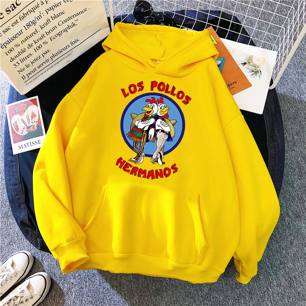 Sudadera con capucha para hombre, con estampado de letras de LOS POLLOS Hermanos, ropa para parte superior masculina, otoño e invierno, 2021