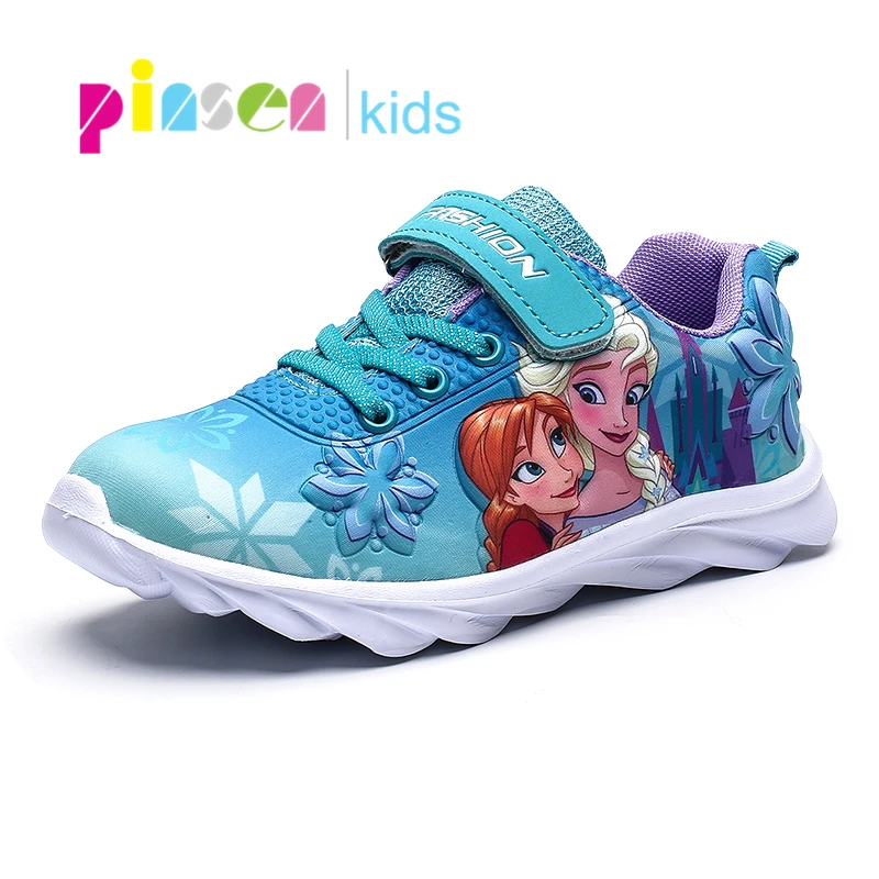Новая весенняя детская обувь, кроссовки для девочек, детские туфли принцессы, модная повседневная спортивная обувь для бега, кожаная детская обувь для девочек