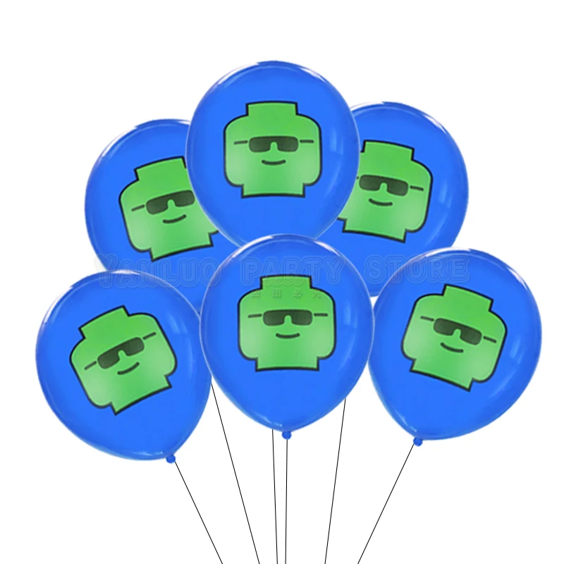 Dark blue 10pcs 10 шт. Мальчики Дети ниндзя строительный блок тематическая вечеринка на день рождения воздушный шар Ninjago воздушный шар детский душ вечерние принадлежности для декора Globos - Цвет: Dark blue 10pcs