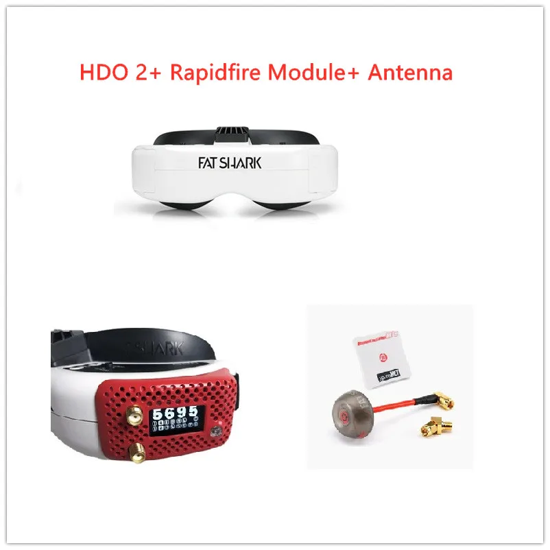 Очки FatShark Dominatior HDO2 FPV + погружной модуль rapidFIRE переходник SpiroNET v2 2 антенны в