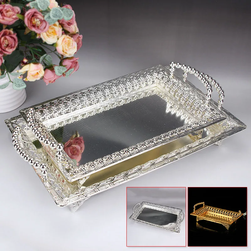 1pcs European Retro Palace Style Fruit Snack Plate Craft Wedding Gift Home Party shop hotel Decorations