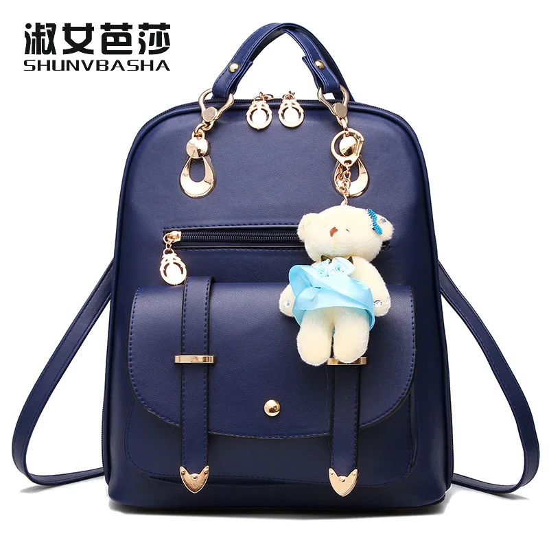 

2019 Both Shoulders Woman Package Temperament Leisure Time Backpack Student Simple Easy Both Shoulders Bag