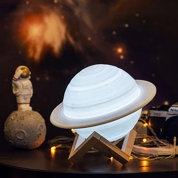

3D Printing Saturn Lamp Home Decoration Bedroom LED Night Light With Remote Control for Children Kids Christmas Gift Night Lamp