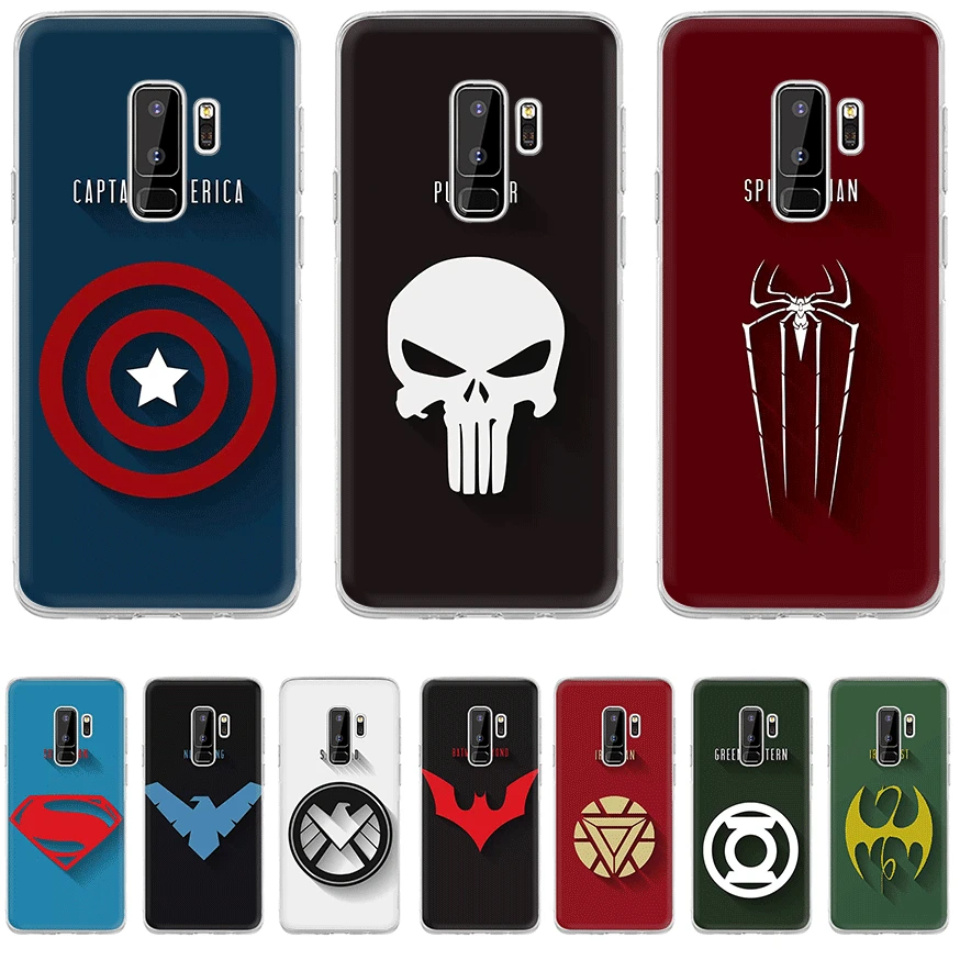 Чехол для телефона Samsung S3 S4 S5 S6 S7 S8 S9 S10E S10Plus Note 8 9 M10 M20 M30 M40 DC Marvel