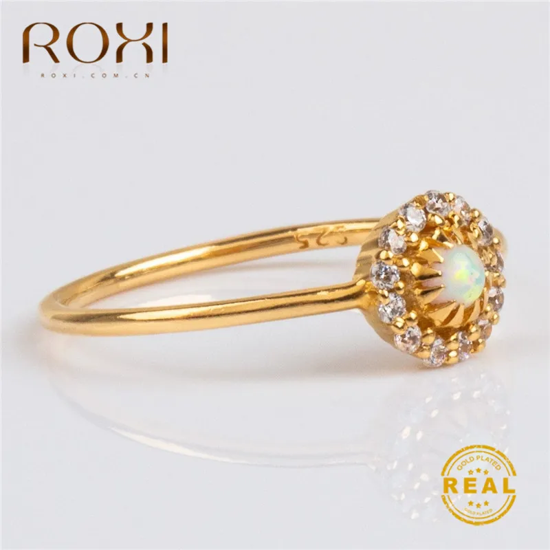 ROXI классические обручальные кольца для женщин AAA Циркон Кристалл Огненный опал обрачальные кольца, помолвка кольцо изящные украшения для пальцев вечерние подарок
