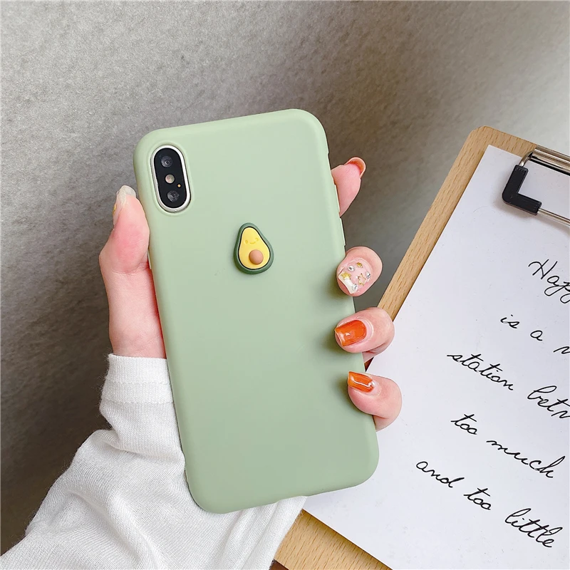 Case For Samsung Galaxy S8 S9 S10 5G Lite Plus S6 S7 Edge Soft Cover Cute 3D Fruit Silicone Peach Grape Avocado orange Cases