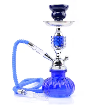 

Height:28CM Crystal Shisha Portable Travel Hookah with Silicone Hose Water Smoking Pipe Ceramic Bowl Charcoal Tongs for Club,Bar