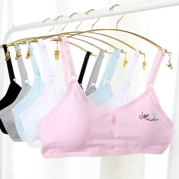

Teen Girls Soft Underwear Padded Cotton Bra Young Girls for Yoga Sports Running Breathable Bra for 12-18Years