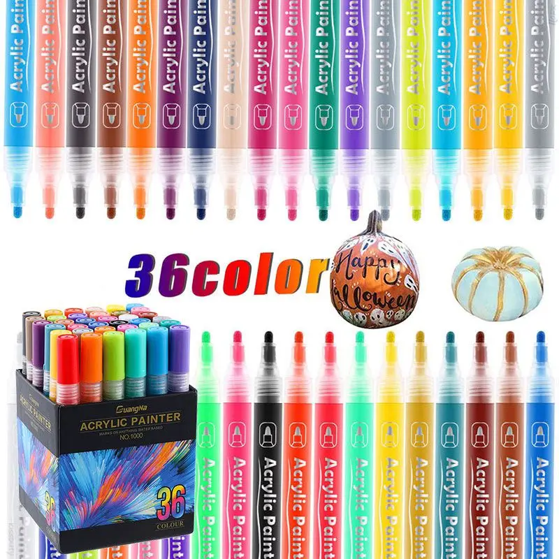 Acrylic Paint Pens Rock Painting  Acrylic Marker Paint Markers - Colors  Acrylic - Aliexpress