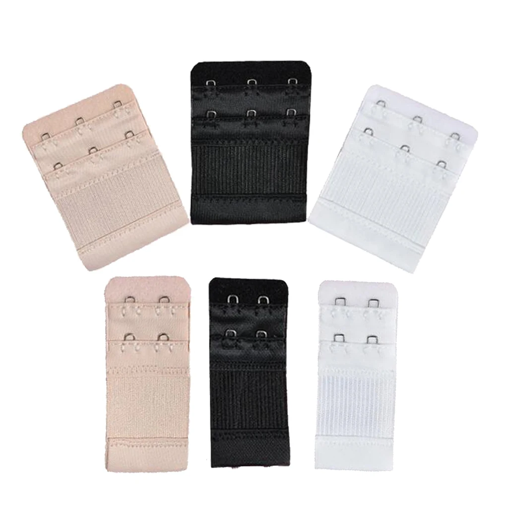 Bra Extenders Stretch Bra Strap Extension 2 Row 2/3 Hooks Band 3Colors