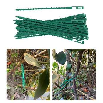 

50/100pcs Adjustable Plastic Plant Cable Ties Reusable Cable Ties for Garden Tree Climbing Support
