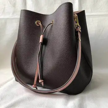 

Leather bucket bag luxury champagne bucket handbag women's bag fashion brand handbag with logo ladies