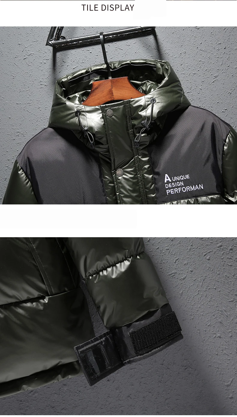 Мужская канадская пуховая куртка, Канадское зимнее повседневное пальто с капюшоном, утолщенная Корейская однотонная уличная модная верхняя одежда Doudoune Homme