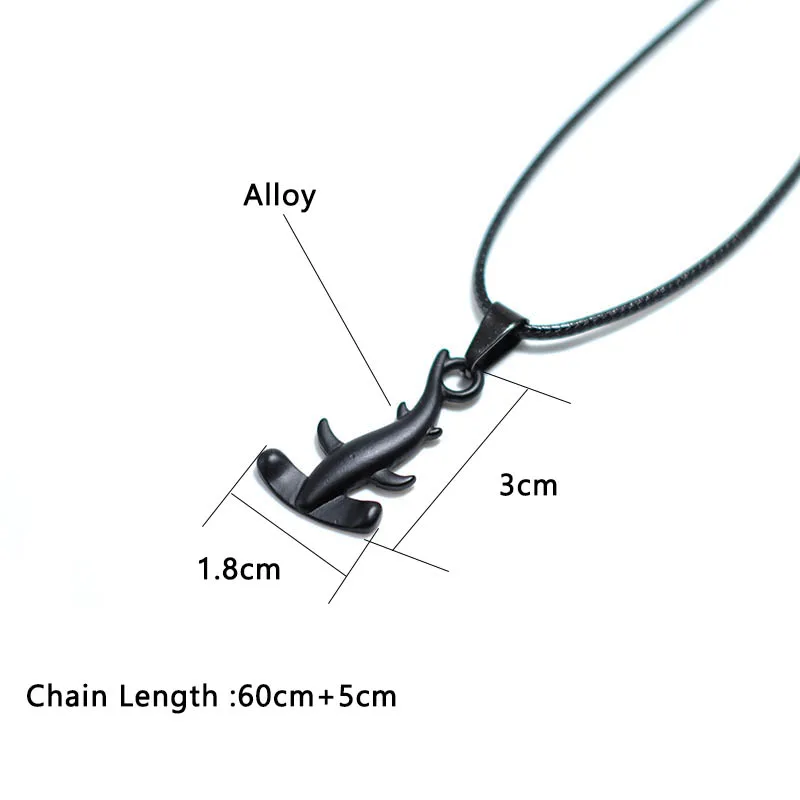 Shark Pendant Necklace for Men and Women Summer Beach Jewelry