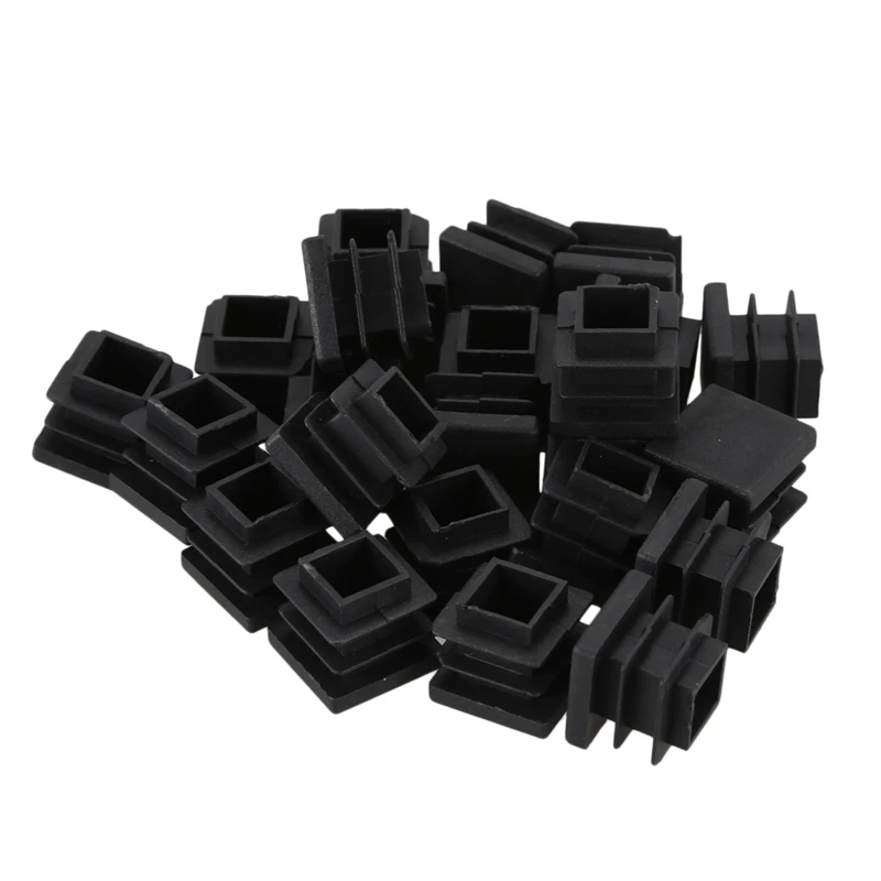

24 Pieces 16 * 16mm Plastic Striated Tube Plugs Insertion Black