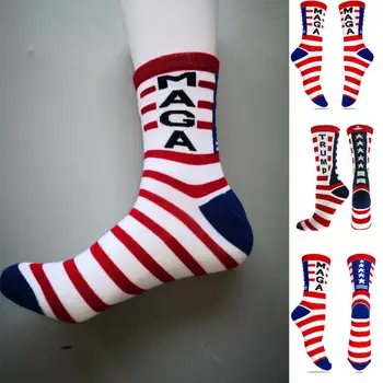 

Funny Trump MAGA Socks General Election Stars Striped Casual Unisex Stocking